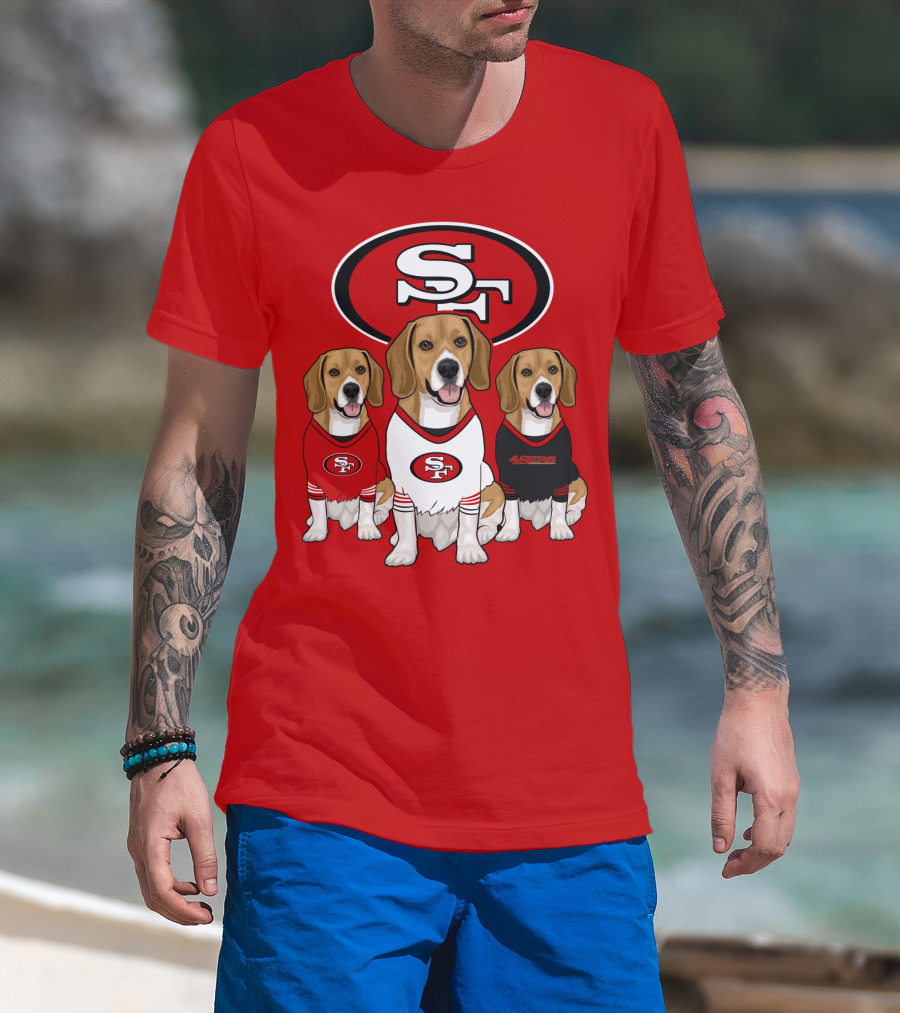 San Francisco 49ers Beagle Trio T-Shirt