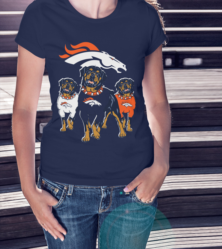 Rottweiler Dogs Denver Broncos T-Shirt