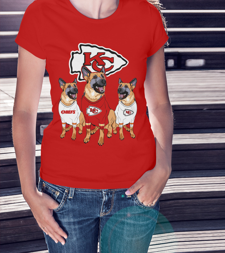 Kansas City Chiefs  German Shepherd T-Shirt