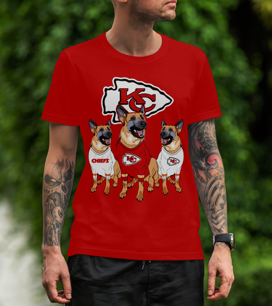 Kansas City Chiefs  German Shepherd T-Shirt