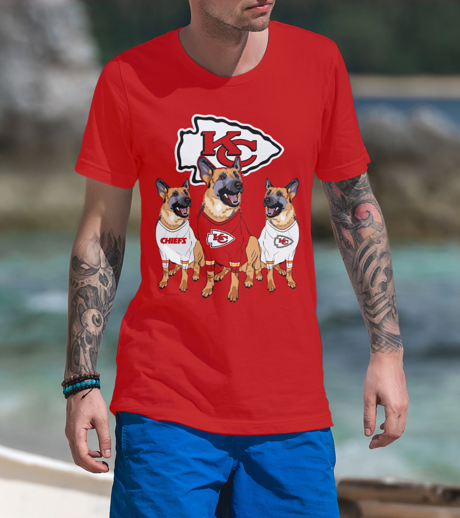 Kansas City Chiefs  German Shepherd T-Shirt