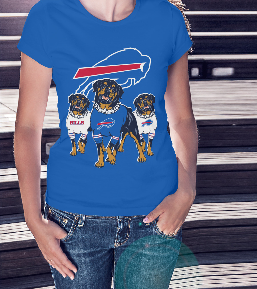 Buffalo Bills Rottweiler Trio Blue Spirit T-Shirt