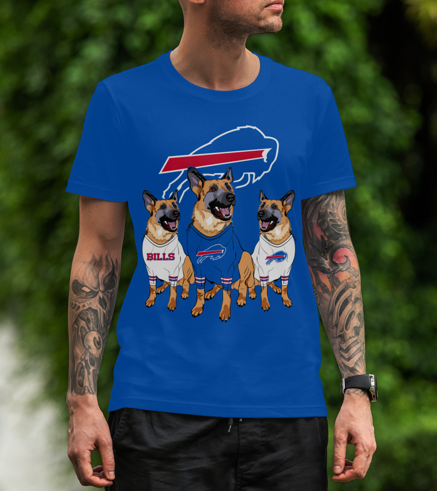 Buffalo Bills German Shepherd Trio T-Shirt