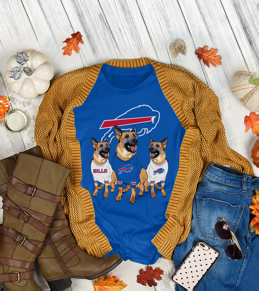 Buffalo Bills German Shepherd Trio T-Shirt
