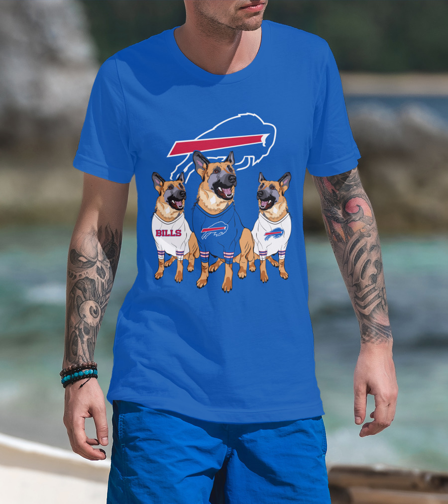 Buffalo Bills German Shepherd Trio T-Shirt
