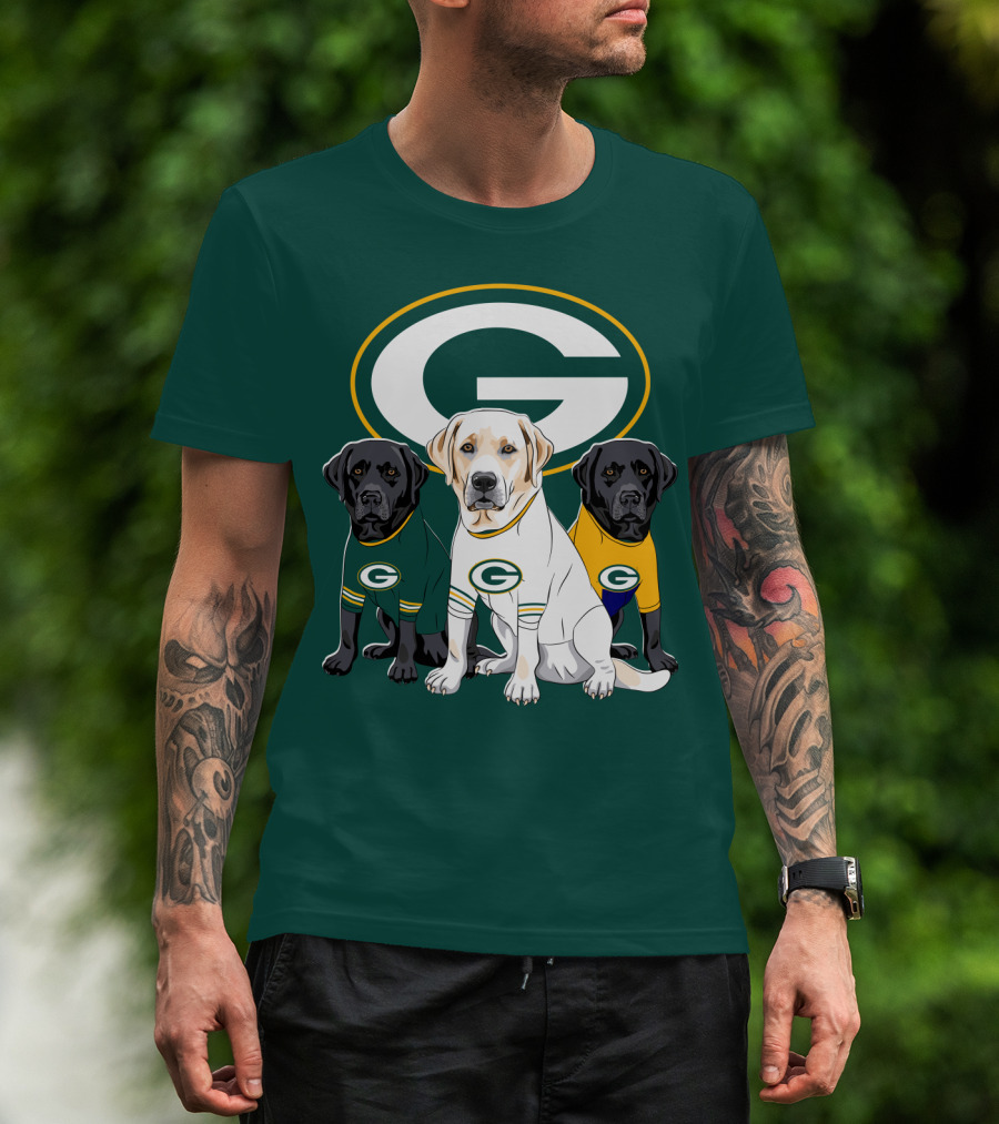 Green Bay Packers Labrador Retriever Trio T-Shirt
