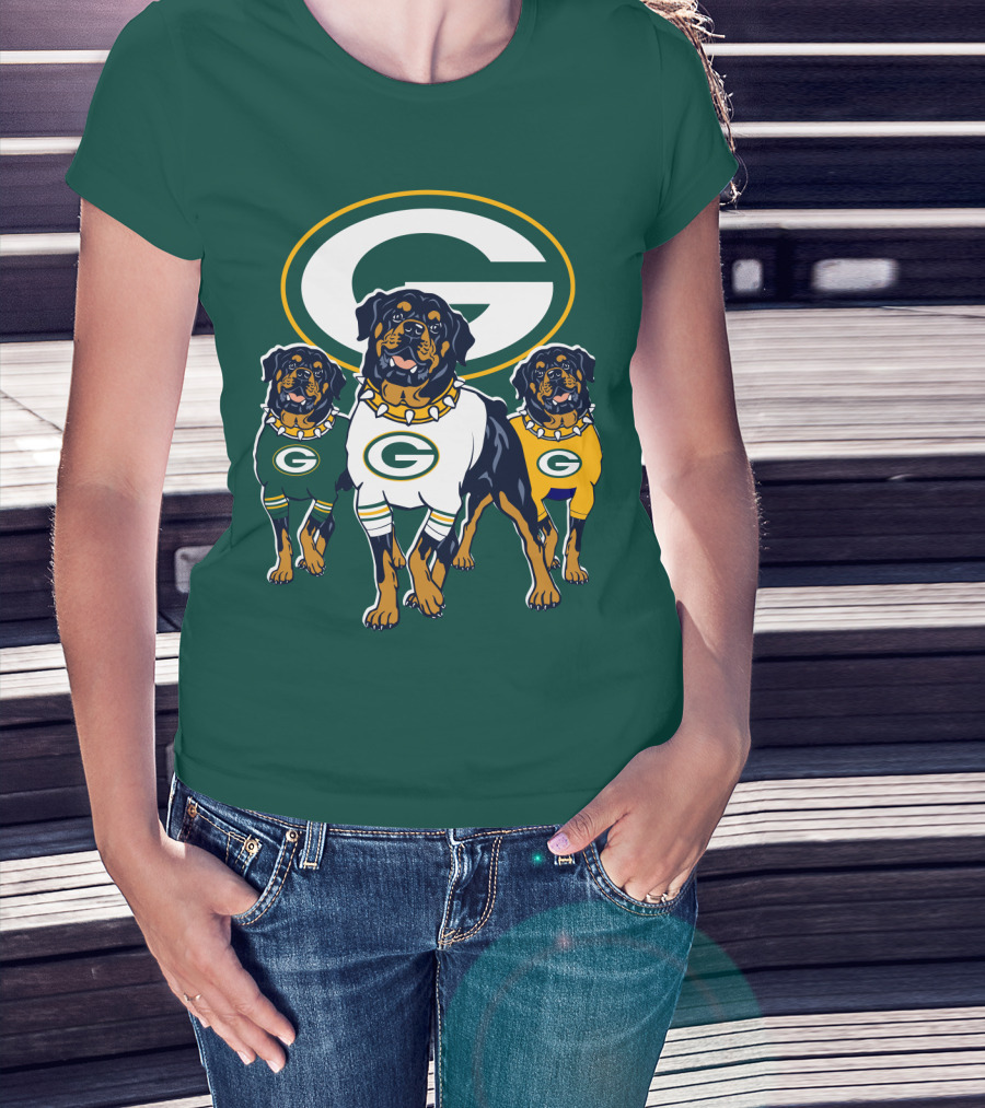 Green Bay Packers Rottweiler T-Shirt