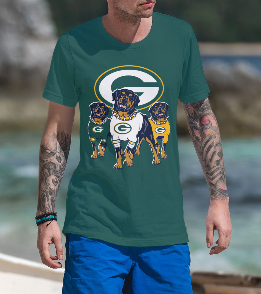 Green Bay Packers Rottweiler T-Shirt
