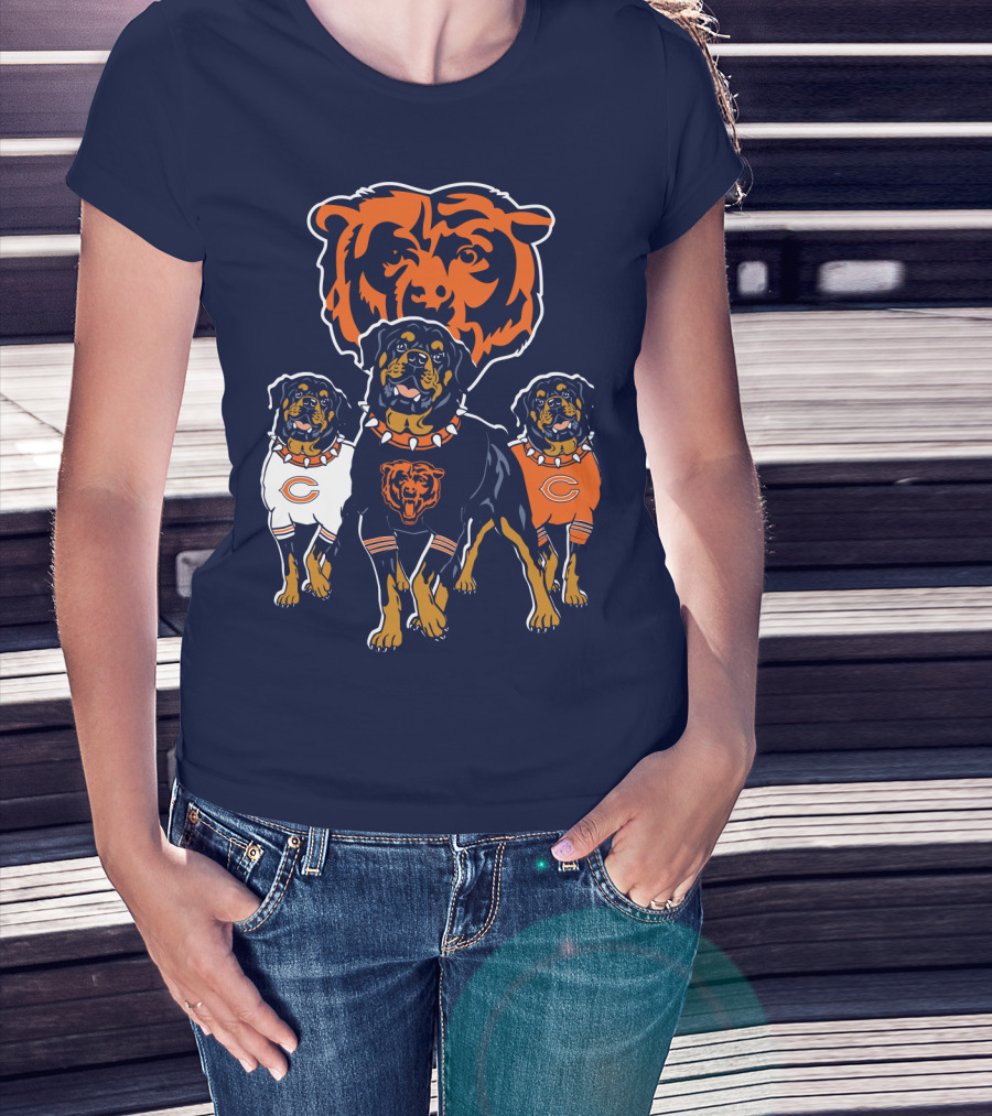 Chicago Bears Rottweiler Dog T-Shirt