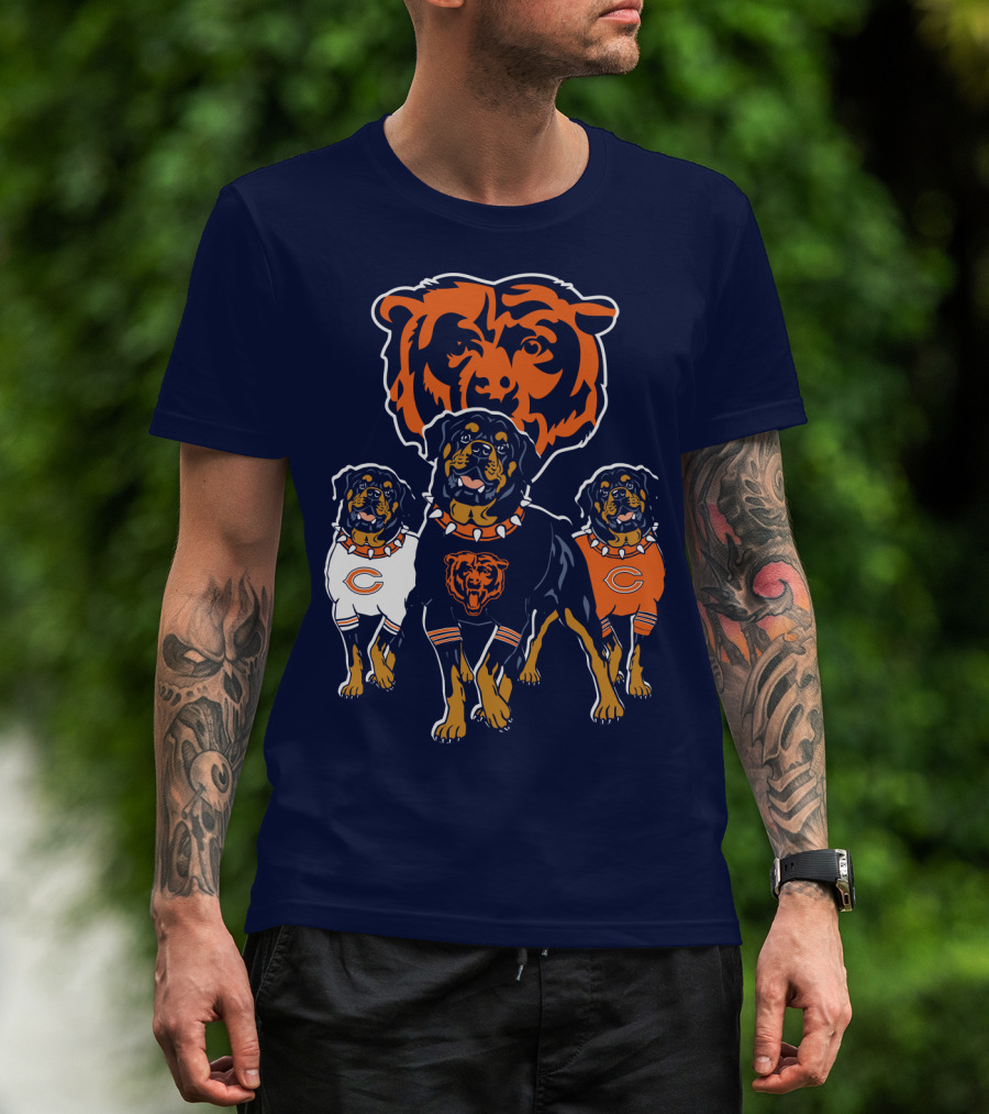 Chicago Bears Rottweiler Dog T-Shirt