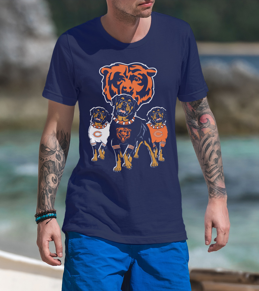 Chicago Bears Rottweiler Dog T-Shirt