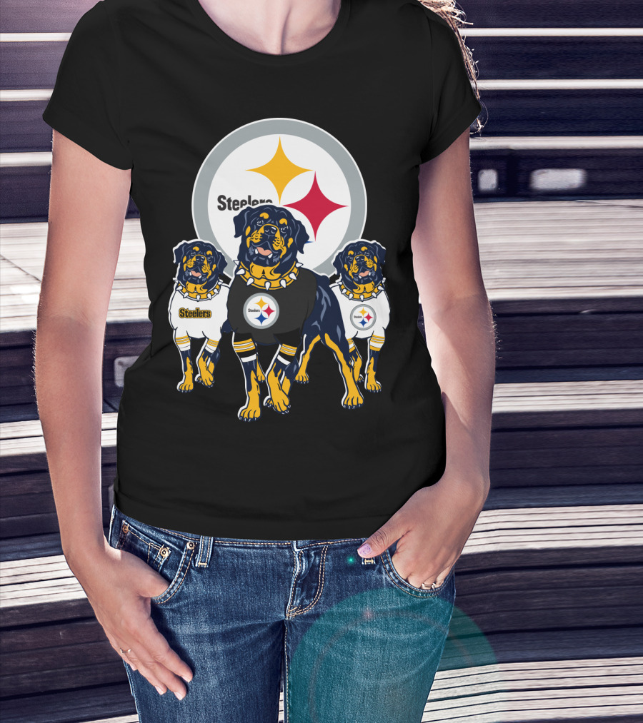 Steelers Rottweiler Trio T-Shirt