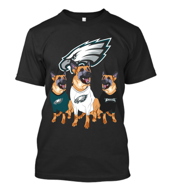 Philadelphia Eagles German Shepherd Trio T-Shirt