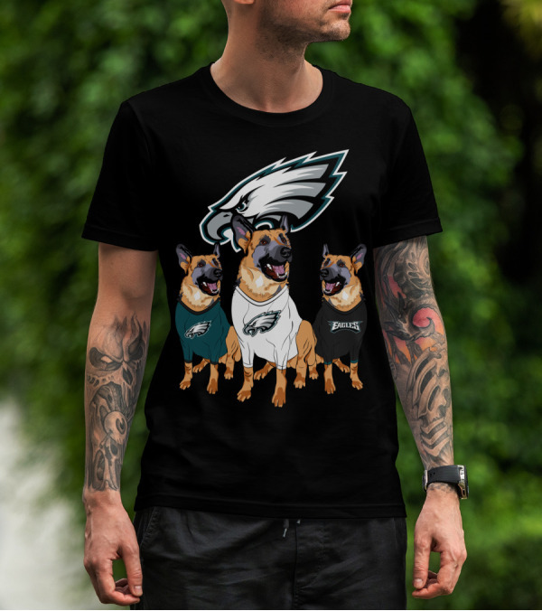 Philadelphia Eagles German Shepherd Trio T-Shirt