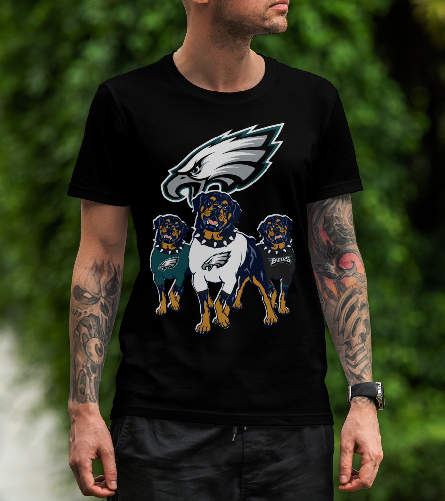 Philadelphia Eagles Rottweiler Trio T-Shirt