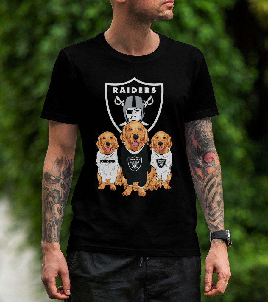 Las Vegas Raiders Golden Retrievers T-Shirt