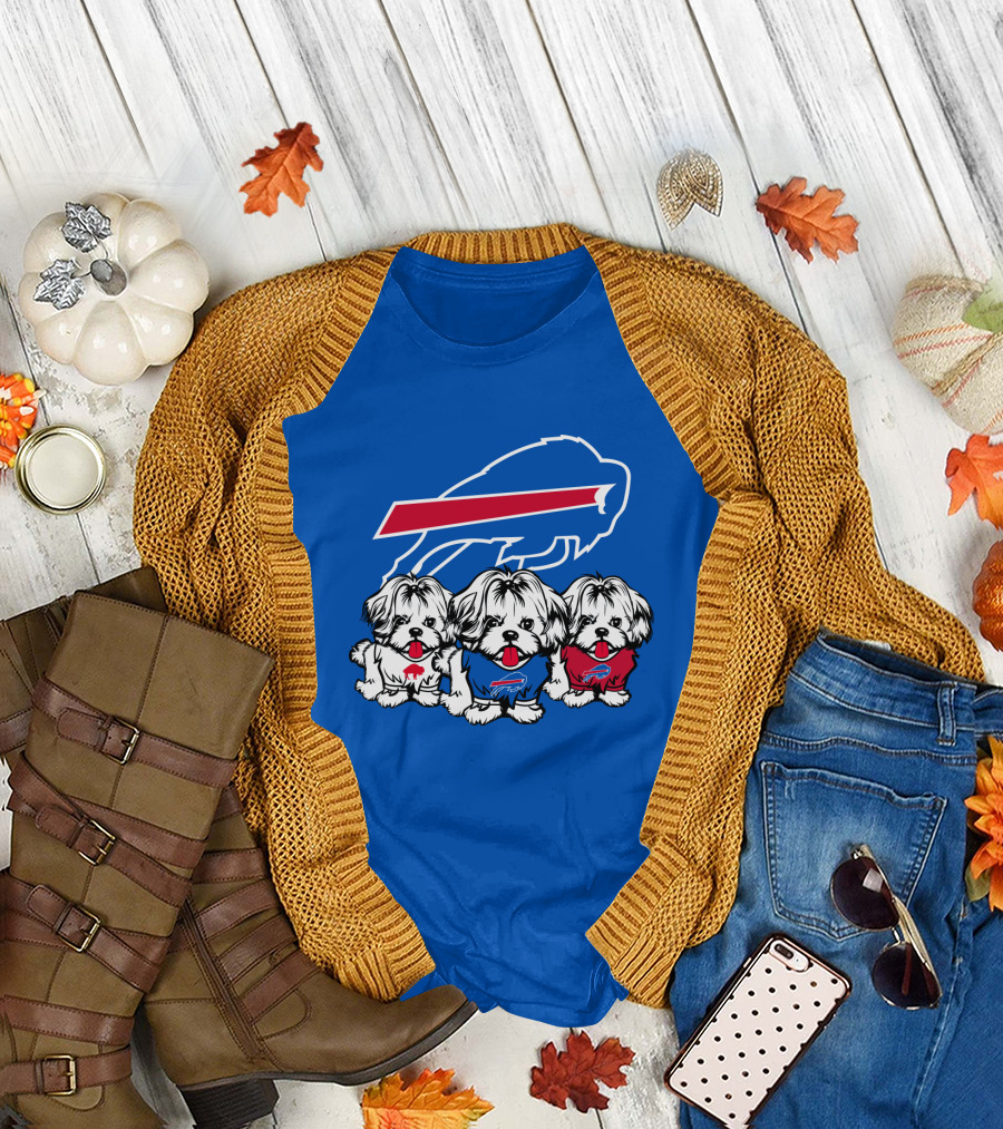 Buffalo Bills Shih Tzu Trio T-Shirt