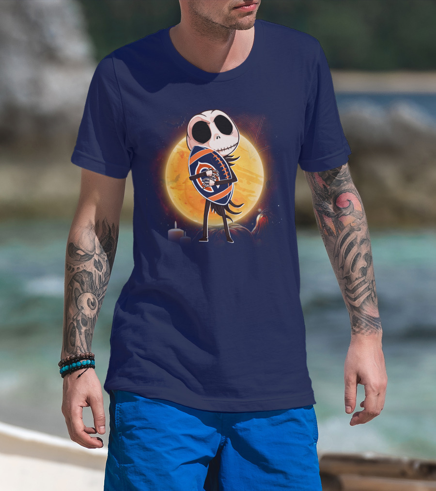 Jack Holding Bears Football In Moonlight T-Shirt