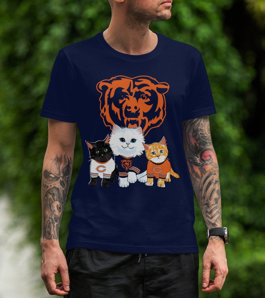 Chicago Bears Cat Trio T-Shirt