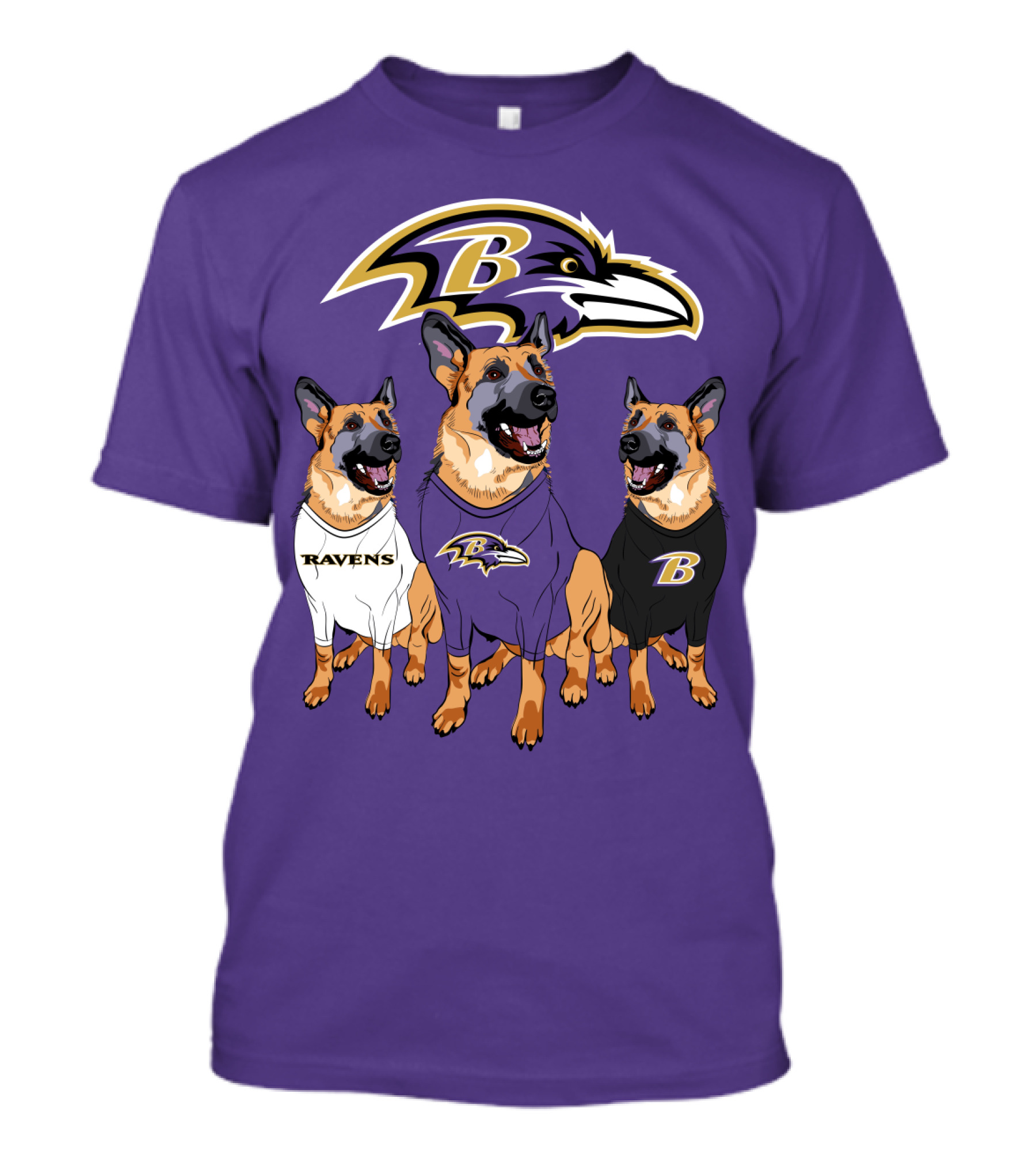 Ravens German Shepherd Trio T-Shirt