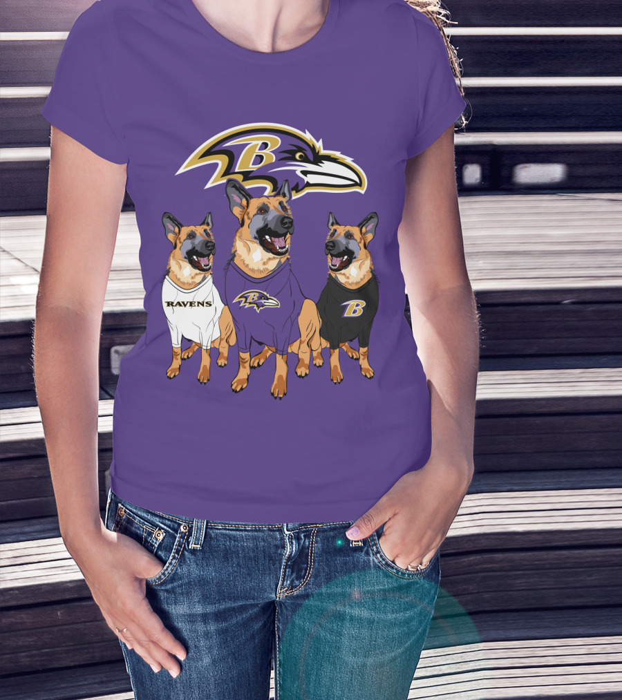 Ravens German Shepherd Trio T-Shirt