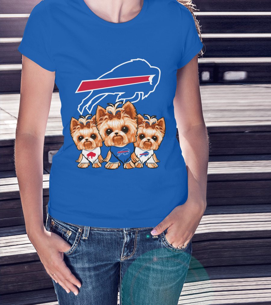 Buffalo Bills Yorkshire Terrier With Team T-Shirt