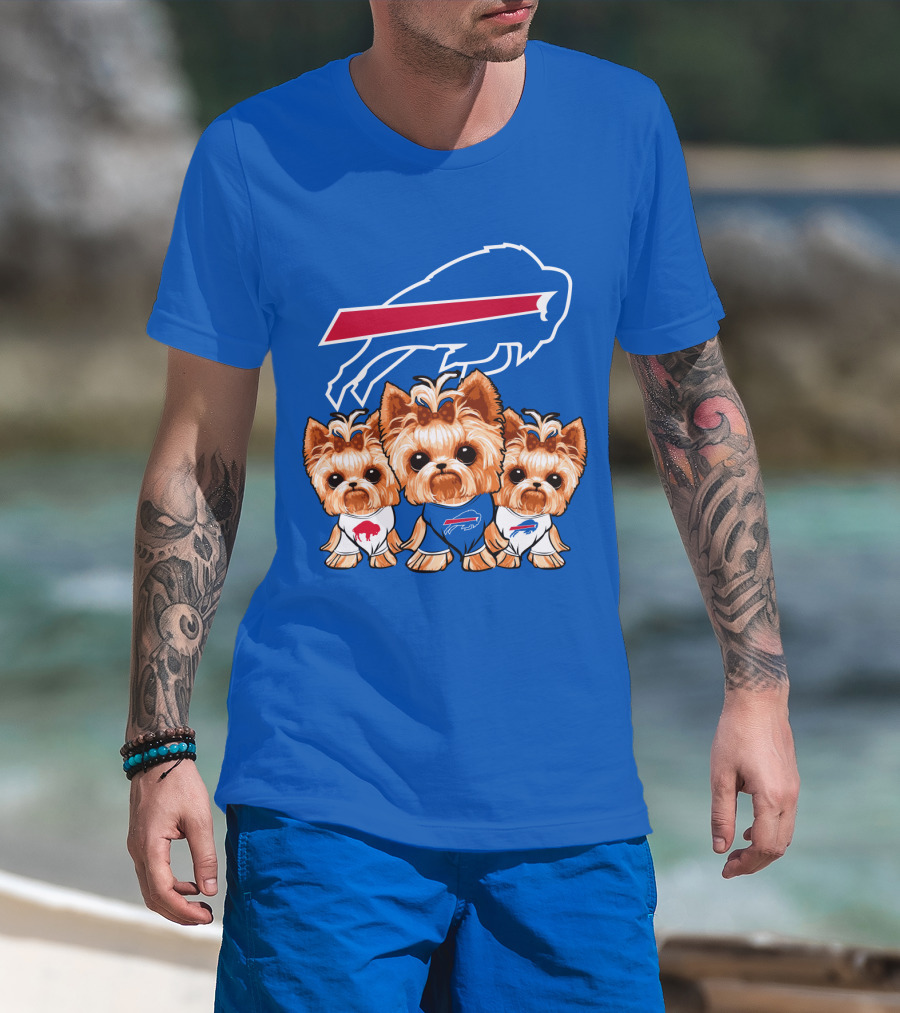 Buffalo Bills Yorkshire Terrier With Team T-Shirt