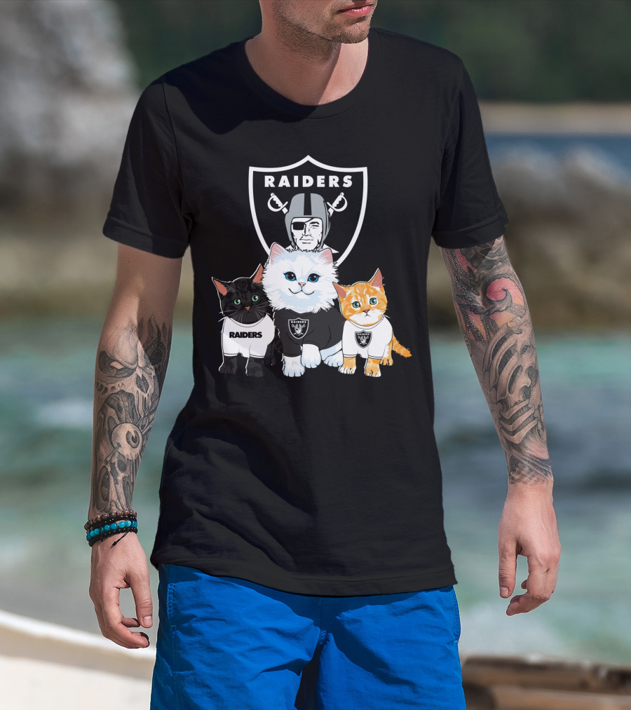 Raiders Cats Nfl Team T-Shirt
