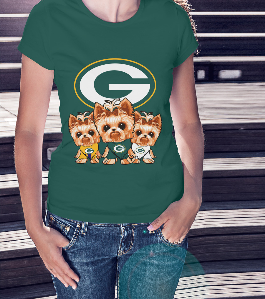 Green Bay Packers Yorkie Trio T-Shirt