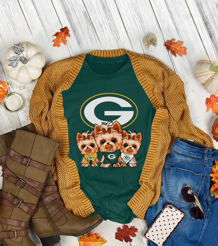 Green Bay Packers Yorkie Trio T-Shirt