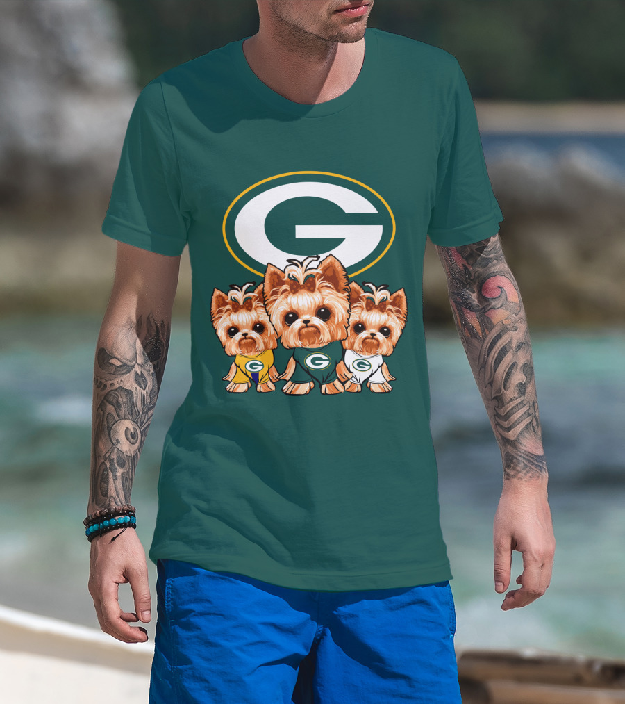 Green Bay Packers Yorkie Trio T-Shirt
