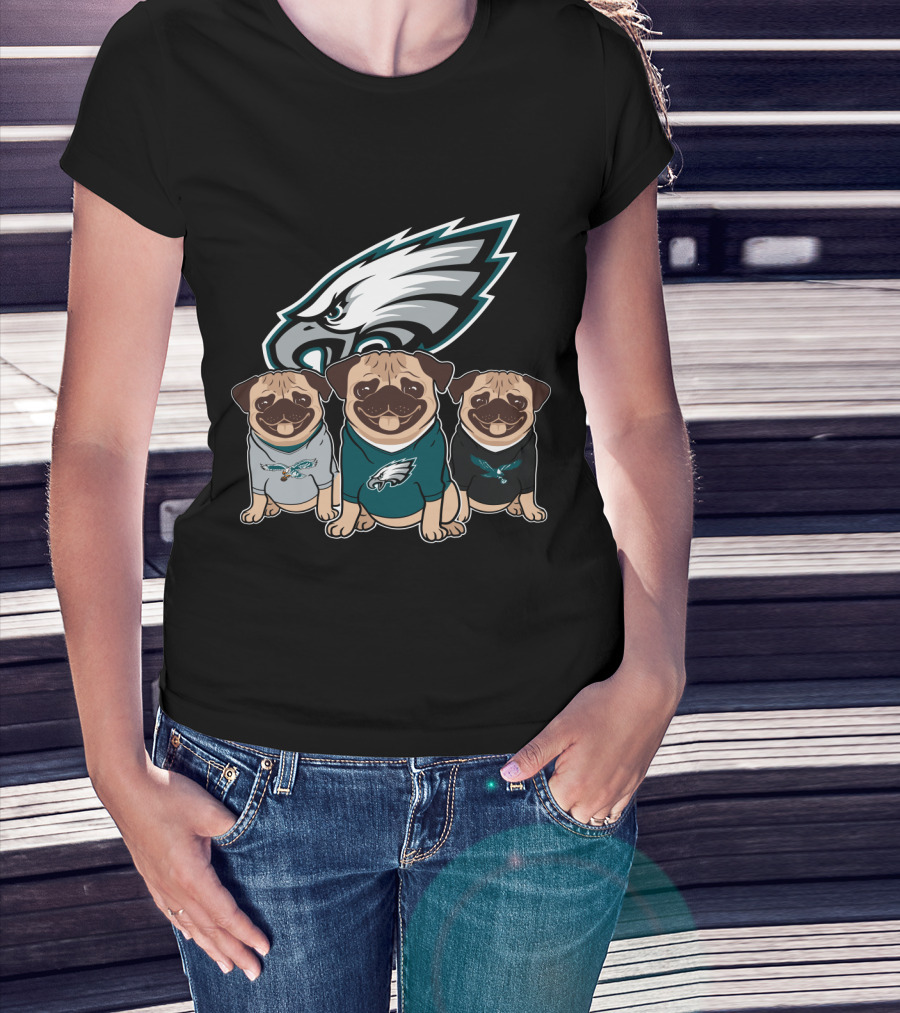 Philadelphia Eagles Pugs T-Shirt