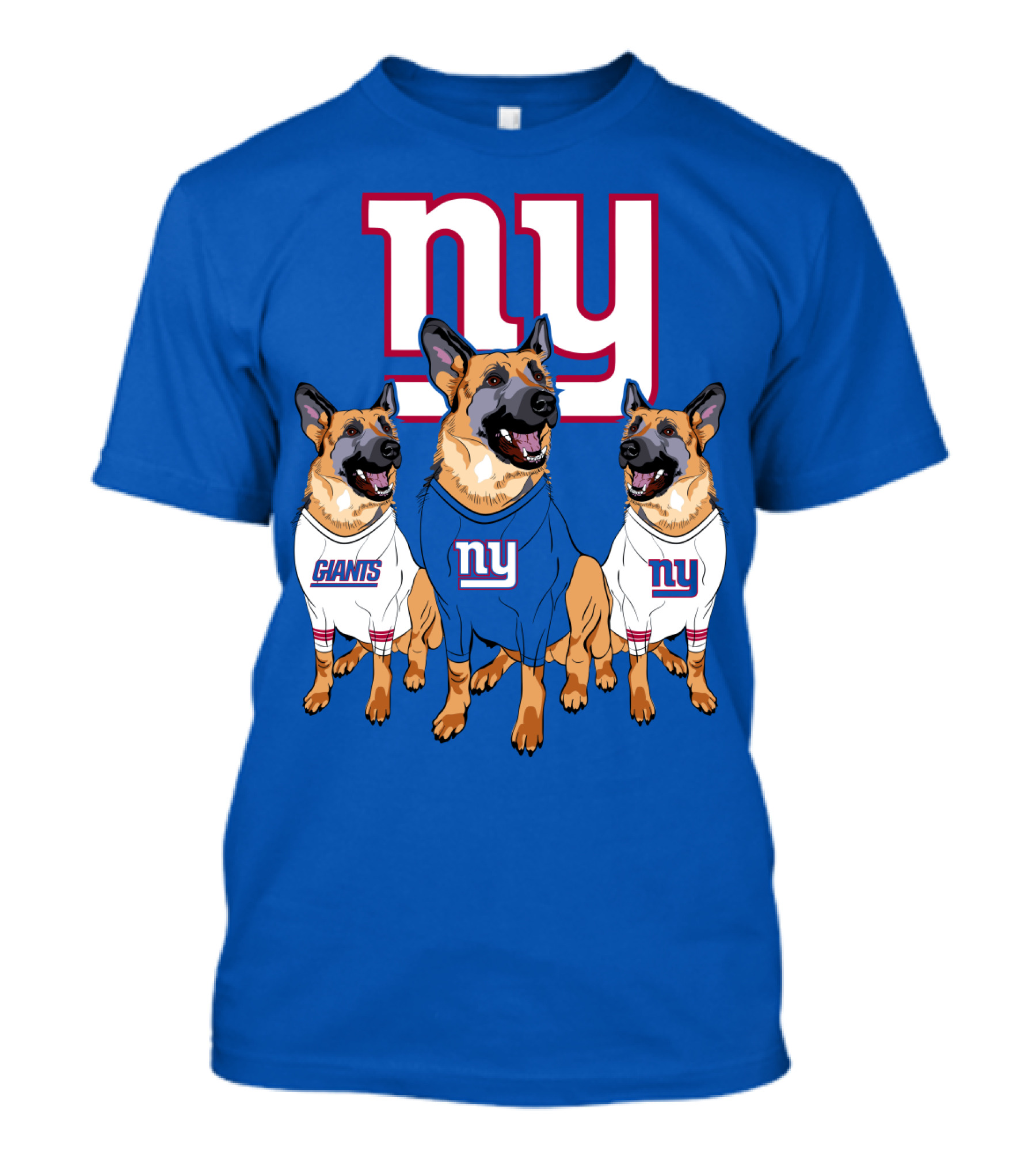 New York Giants German Shepherd Trio T-Shirt