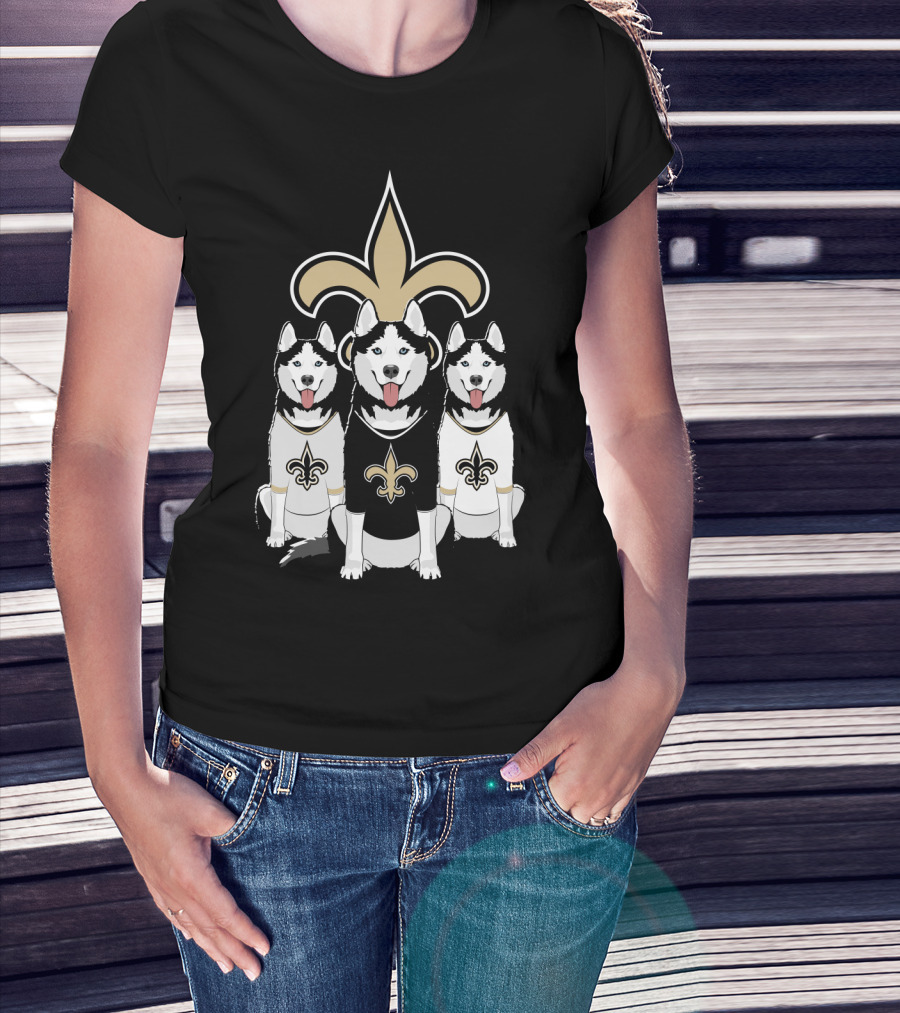 New Orleans Saints Fleur-De-Lis Huskies T-Shirt