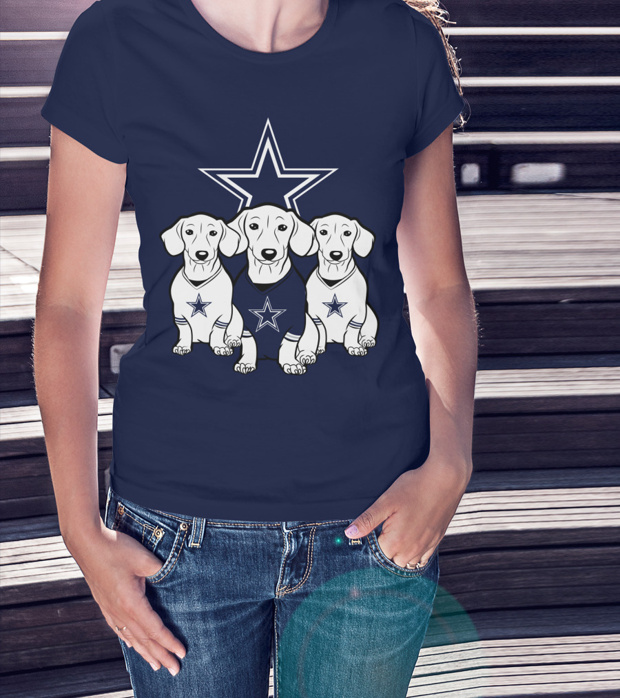 Cowboys Dachshund Trio T-Shirt