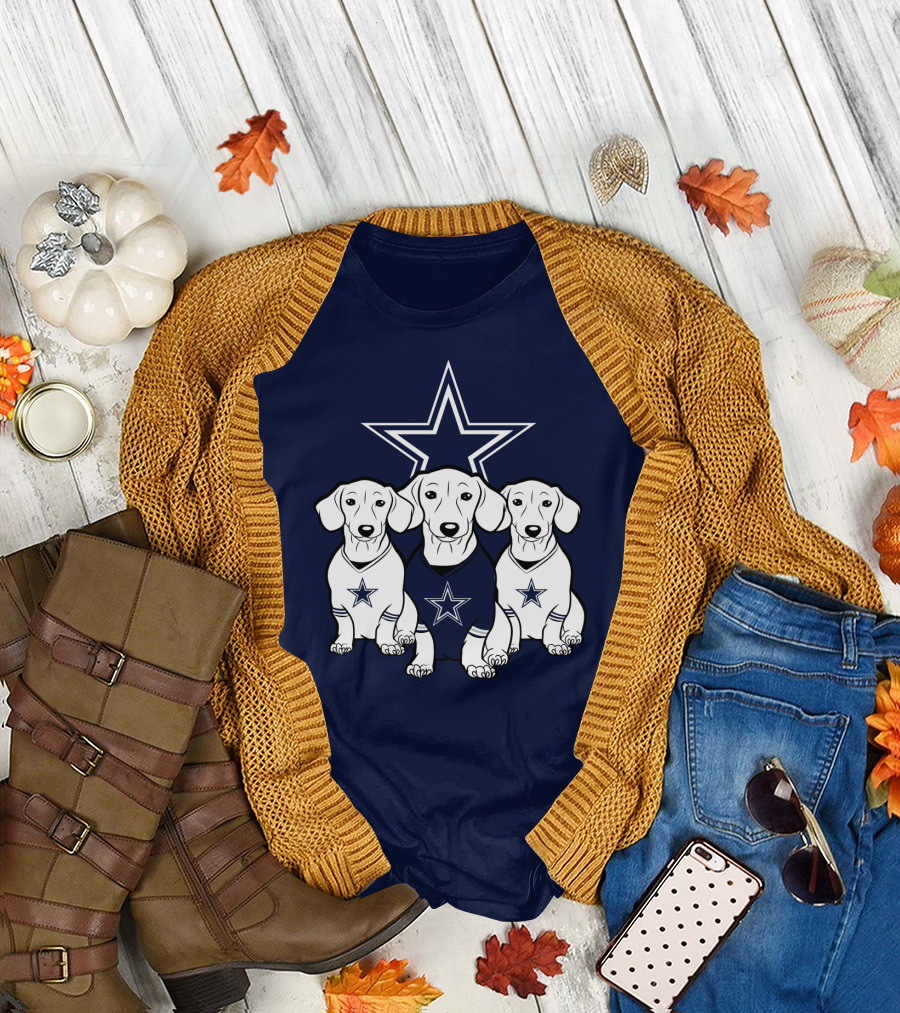 Cowboys Dachshund Trio T-Shirt