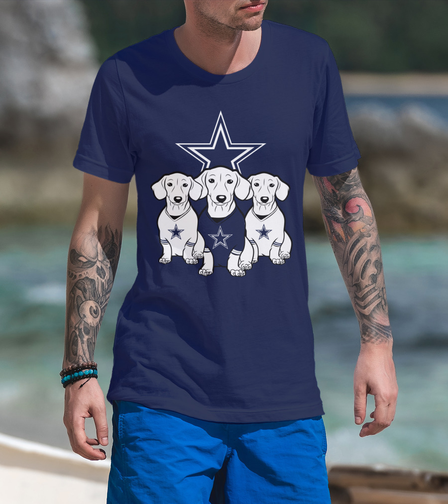 Cowboys Dachshund Trio T-Shirt