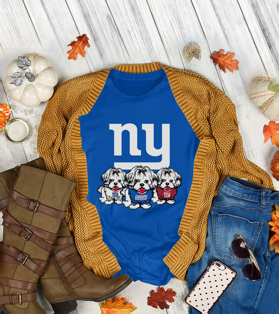 New York Giants Shih Tzu T-Shirt