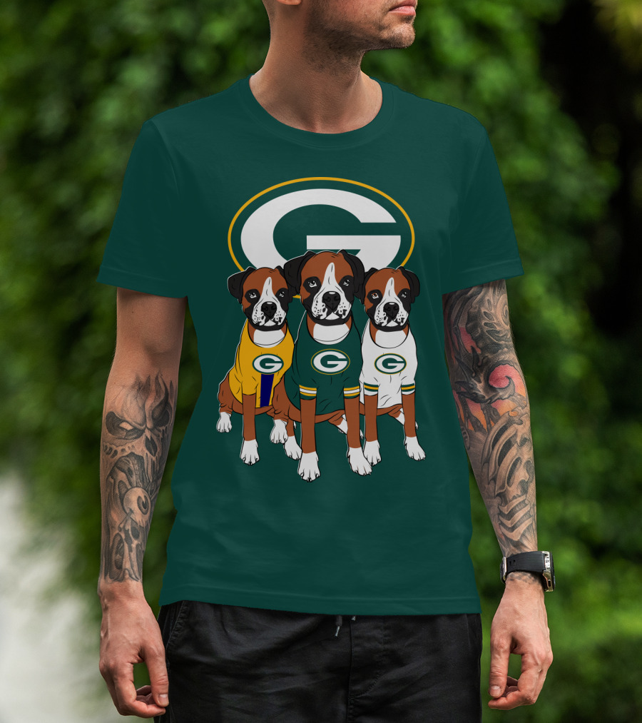 Green Bay Packers Boxer Trio T-Shirt