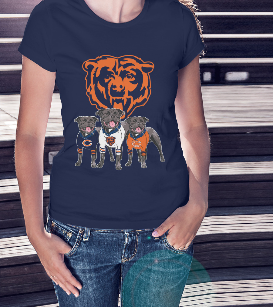 Chicago Bears Pitbull Lovers Football Team Spirit T-Shirt