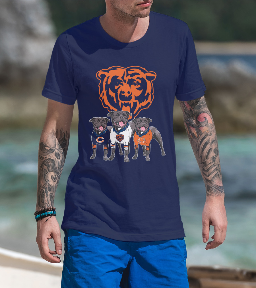 Chicago Bears Pitbull Lovers Football Team Spirit T-Shirt