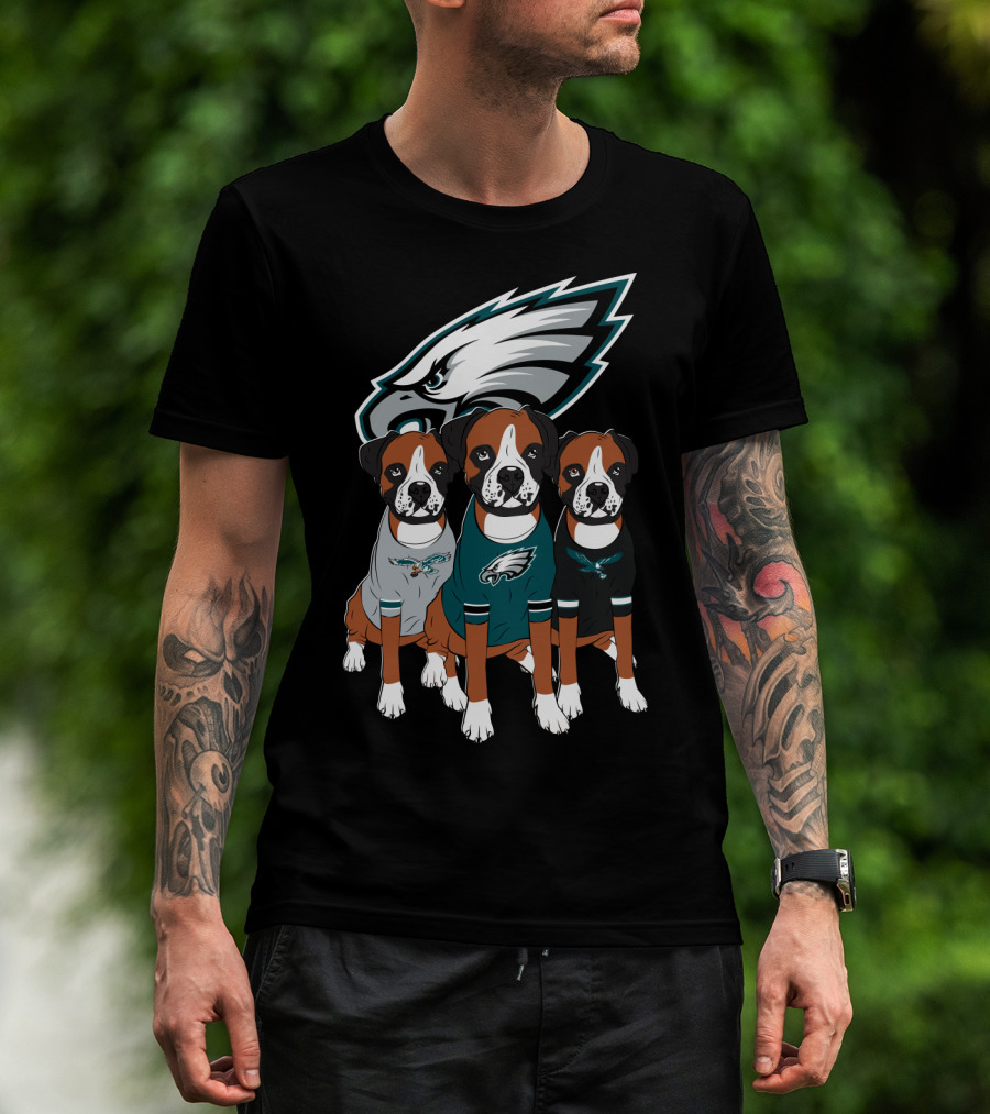 Philadelphia Eagles Boxer Dogs T-Shirt