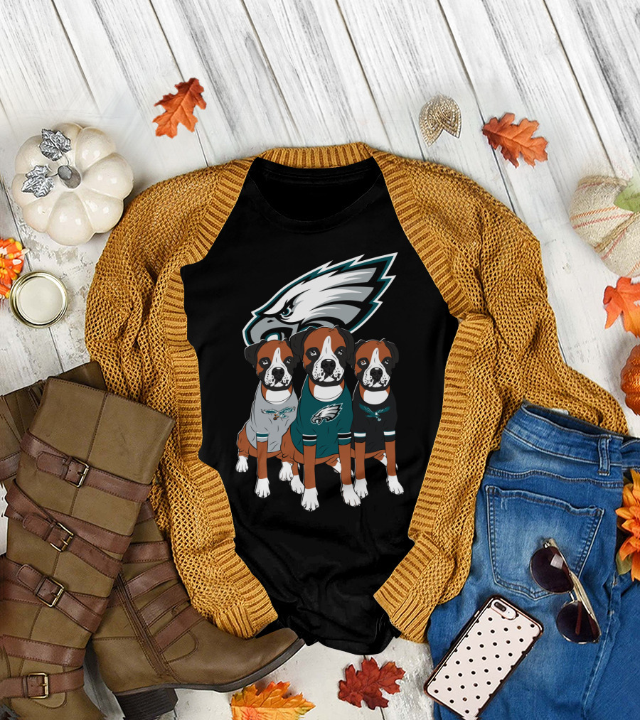 Philadelphia Eagles Boxer Dogs T-Shirt