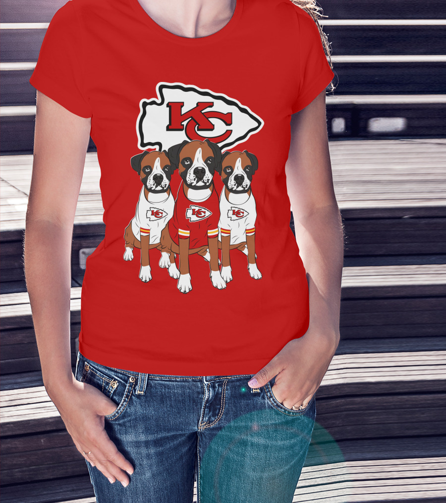 Kc Chiefs Boxer Dogs T-Shirt