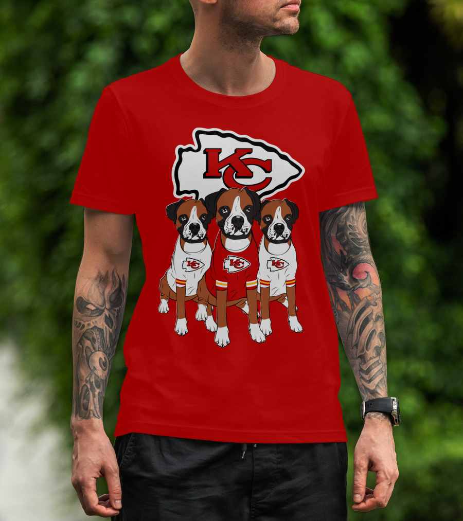 Kc Chiefs Boxer Dogs T-Shirt