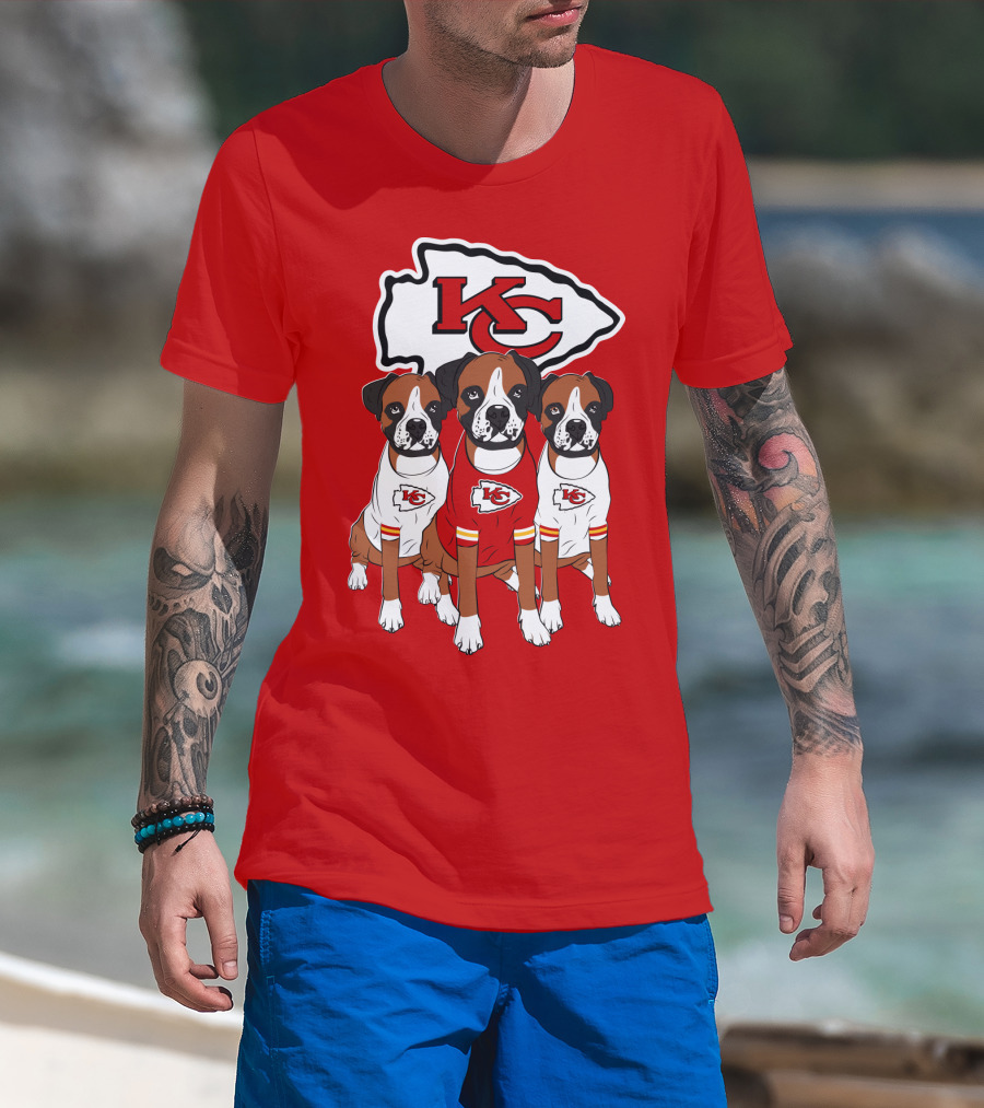 Kc Chiefs Boxer Dogs T-Shirt