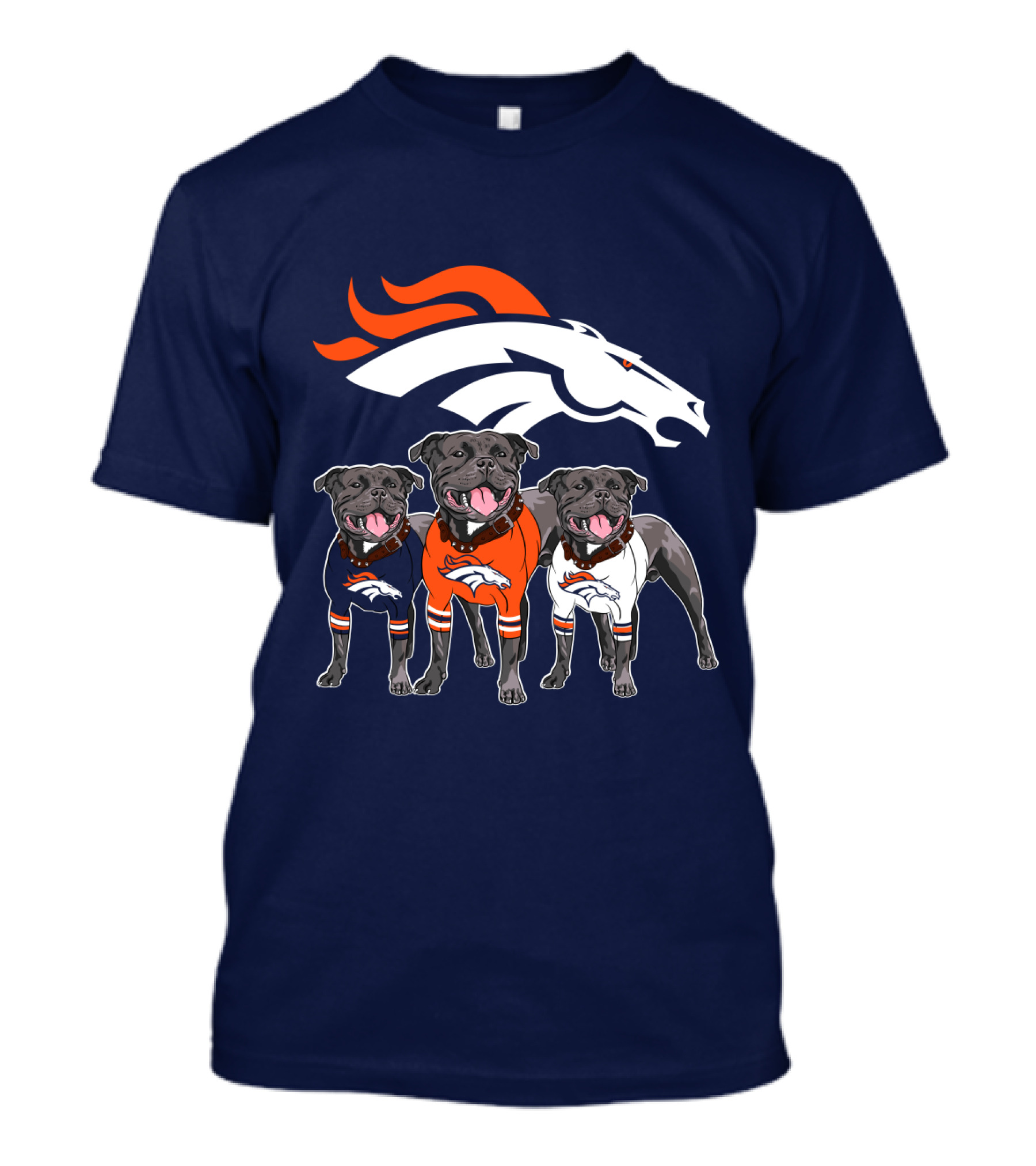 Denver Broncos Pitfull Dog Trio T-Shirt