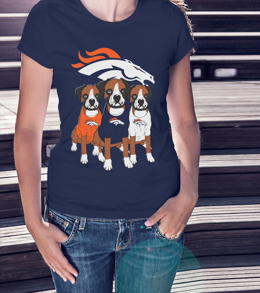 Denver Broncos Boxer Dogs T-Shirt