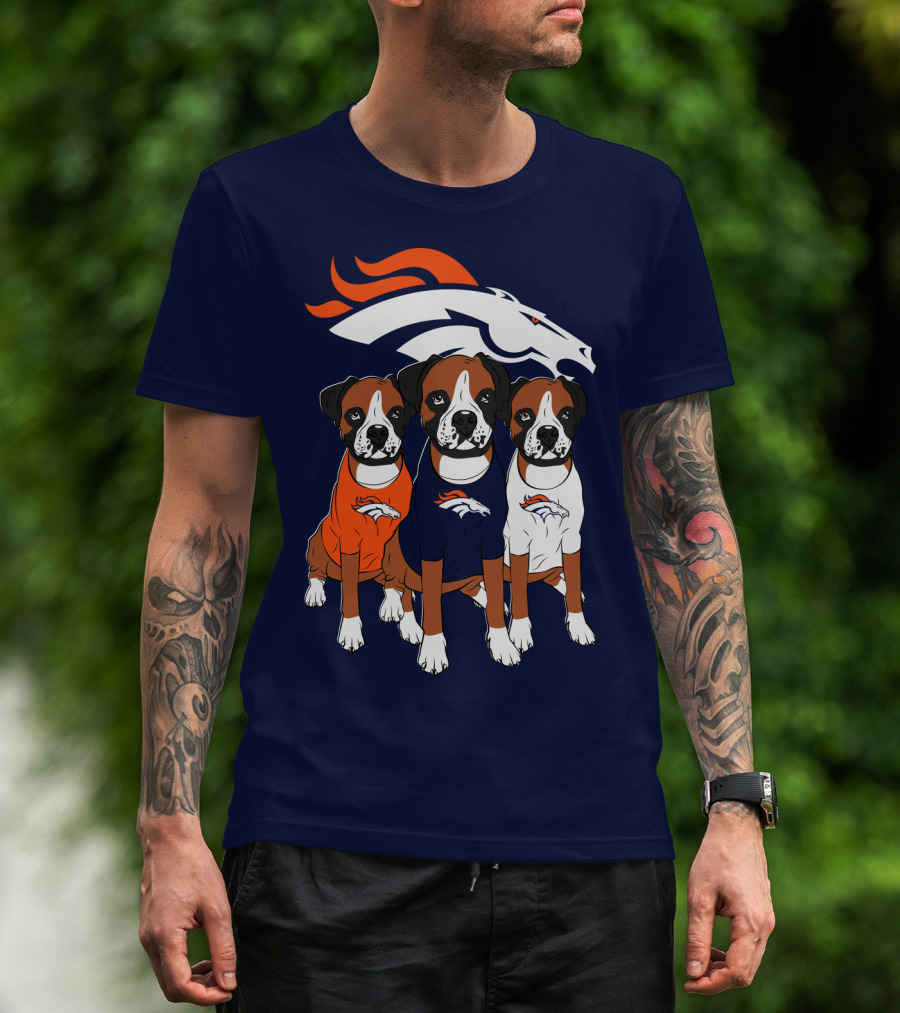 Denver Broncos Boxer Dogs T-Shirt