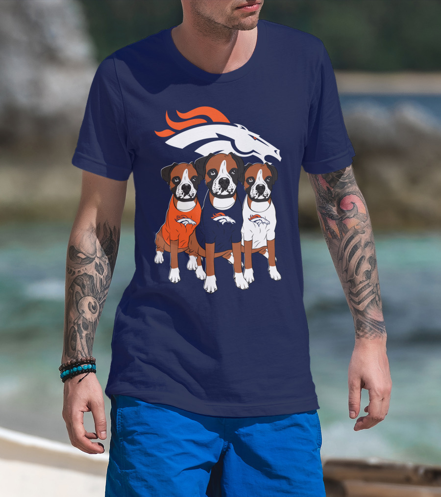Denver Broncos Boxer Dogs T-Shirt